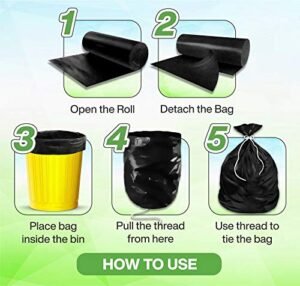 Shalimar Premium OXO - Biodegradable Garbage Bags (Medium) Size 48 cm x 56 cm 4 Rolls (120 Bags) ( Black Color ) - Image 3