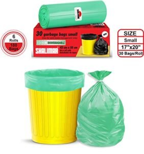 Shalimar Premium OXO - Biodegradable Garbage Bags (Small) Size 43 cm x 51 cm 6 Rolls (180 Bags) (Dustbin Bag/Trash Bag) (Green Colour) - Image 2