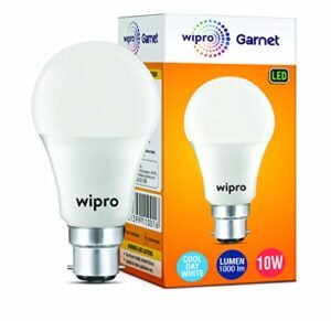 wipro 10 Watt B22 LED Cool Day White Bulb, Pack of 4, (Garnet) - Image 2