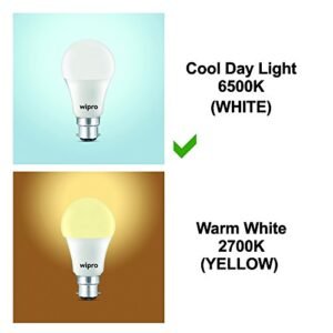 wipro 10 Watt B22 LED Cool Day White Bulb, Pack of 4, (Garnet) - Image 4