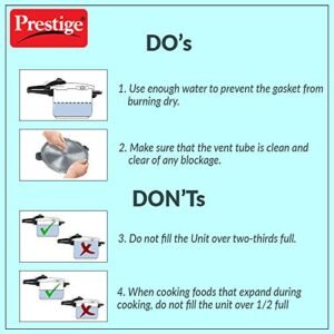 Prestige 10203 Induction Base Outer Lid Aluminium Pressure Cooker, 5L, Silver - Image 6