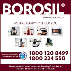 Borosil Prima 42L OTG with Smartmix BHM30PBB11 300-Watt Hand Mixer (Silver) Combo - Image 3