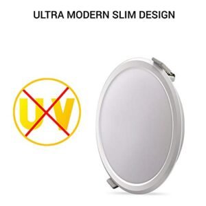 Syska 12 Watt Round Led Slim Downlight Yellow - Image 6