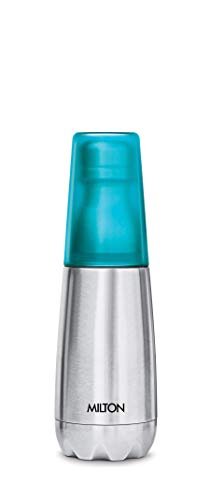 Milton Vertex -500 Thermosteel Water Bottle with Unbreakable Blue Tumbler, 500 ml, Blue