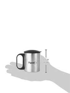 Pigeon Steel Coffee Cup - 2 Pieces, Silver, 180 ml - Image 3