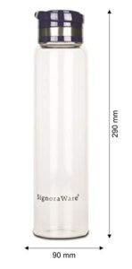 Signoraware Starlite Borosilicate glass Bottle, 1ltr, Transparent - Image 6