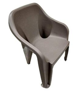 Cello Plastic Arm Rest Dynamo Without Cushion Mid Back Chair (Brown) - 2 Pieces - Image 3