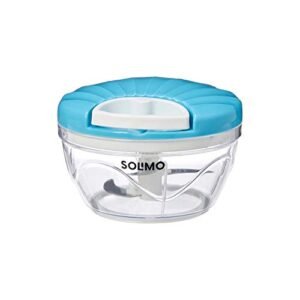 Amazon Brand - Solimo 500 ml Large Vegetable Chopper with 3 Blades, Blue - Image 5