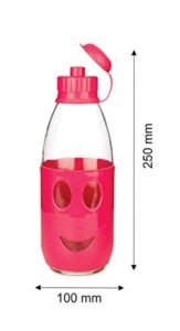 SignoraWare Smile Glass Water Bottle, 1 Litre, Green - Image 2