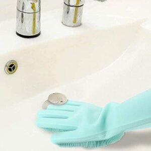 Max Home Magic Silicone Dish Washing Gloves Green - Image 2