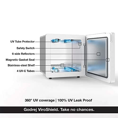 Godrej ViroShield 4.0-30L UV-C Disinfecting Device | Kills 99%+ Viruses in 2-6 mins | Certified by ICMR Empanelled Lab for UV-C Irradiance | 100% UV Leak proof | SD VIROSHIELD 30UV 4BRMO WT M - Image 3