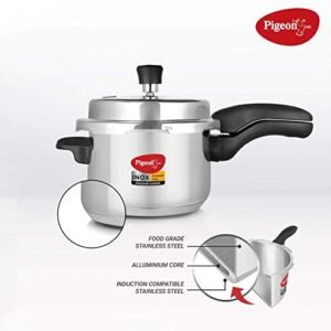 Pigeon by Stovekraft Inox Stainless Steel Outer lid Induction base pressure cooker 5 Litre - Image 3