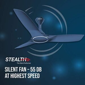 Havells Stealth Air 1250mm Dust Resistant Ceiling Fan (Indigo Blue) - Image 3