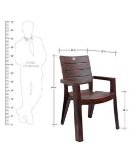 Cello Plastic Jordan Chair (Brown) - Image 2