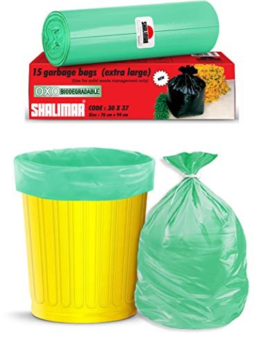 Shalimar Premium OXO  Biodegradable Garbage Bags 17 X 19 Inches Small  180 Bags 6 rolls Dustbin BagTrash Bag  Black Color  Amazonin Home   Kitchen