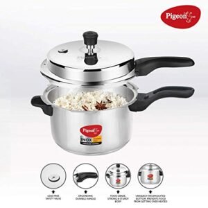 Pigeon by Stovekraft Inox Stainless Steel Outer lid Induction base pressure cooker 5 Litre - Image 4