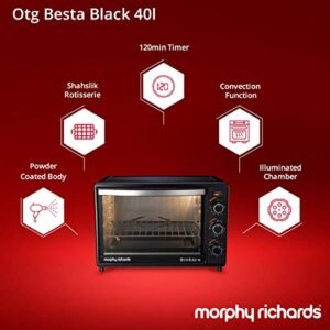 Morphy Richards Besta 40 Liters Oven Toaster Grill, Black - Image 3