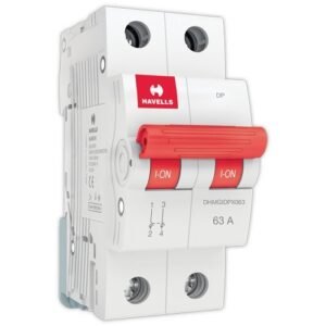 Havells DHMGIDPX063 PVC Plastic 63A DP Switch Disconnector Euro 2 (White) - Image 2