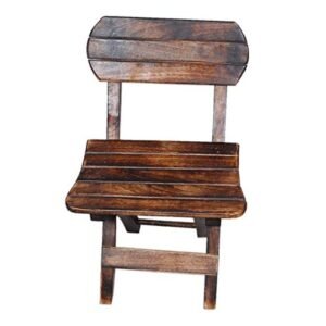 Shalimar Wooden Baby Chair for Living Room/Bedroom| Portable/Durable/Foldable| Used as Showpiece & Decorative Purpose | Square Shaped | Made in India [Wooden City - Saharanpur] - Image 2