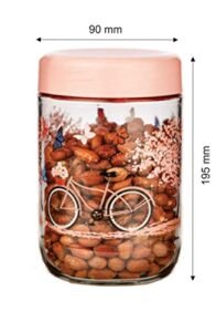 SignoraWare Bicycle Glass Jar, 1 Litre, Transparent - Image 2