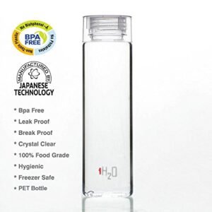 Cello H2O  Plastic Bottle Premium Edition , 1 Litre, Set of 6, Clear - Image 2