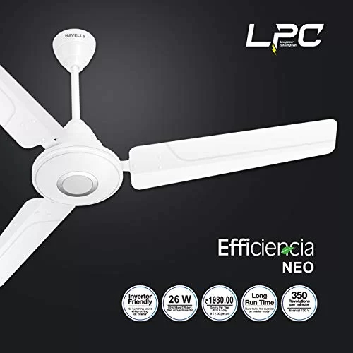 Havells Efficiencia Neo 1200mm BLDC Motor with remote Ceiling Fan (Elegant White) - Image 4