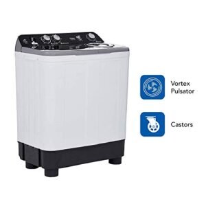 Haier 8.5 Kg Semi-Automatic Top Loading Washing Machine (HTW85-186S, Grey) - Image 5