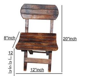 Shalimar Wooden Baby Chair for Living Room/Bedroom| Portable/Durable/Foldable| Used as Showpiece & Decorative Purpose | Square Shaped | Made in India [Wooden City - Saharanpur] - Image 4