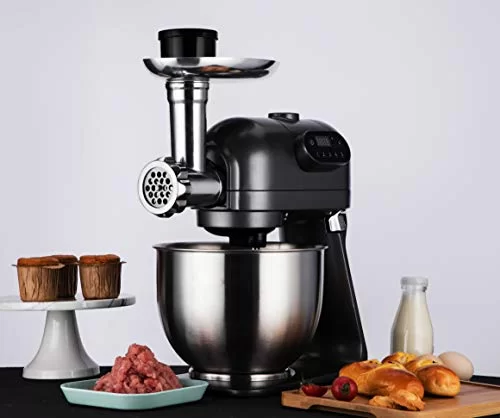 Hafele Klara - The Kitchen Machine Multifunctional Blender with 5.5L Mixing Bowl, 3 Mixing Attachments, 1.2 Litre Blender, Vegetable Slicer (3 Attachments), Optional Meat Mincer Attachment - 1000 Watt - Image 8