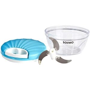 Amazon Brand - Solimo 500 ml Large Vegetable Chopper with 3 Blades, Blue - Image 2