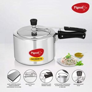 Pigeon 12091 Induction Base Inner Lid Aluminium Pressure Cooker , 3L, Silver - Image 4