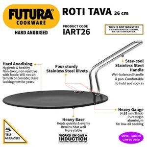 Hawkins Futura Hard Anodised Induction Compatible Roti Tava, Diameter 26 cm, Thickness 4.88 mm, Black - Image 2