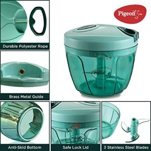 Pigeon Plastic Handy And Compact Chopper With 3 Blades, Green - Image 5