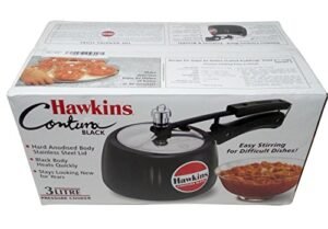 Hawkins Contura Black Pressure Cooker, 3 Litre, Black (CB30) - Image 2