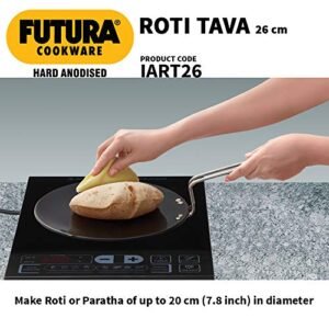 Hawkins Futura Hard Anodised Induction Compatible Roti Tava, Diameter 26 cm, Thickness 4.88 mm, Black - Image 4