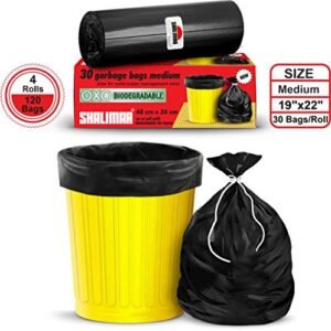 Shalimar Premium OXO - Biodegradable Garbage Bags (Medium) Size 48 cm x 56 cm 4 Rolls (120 Bags) ( Black Color ) - Image 2