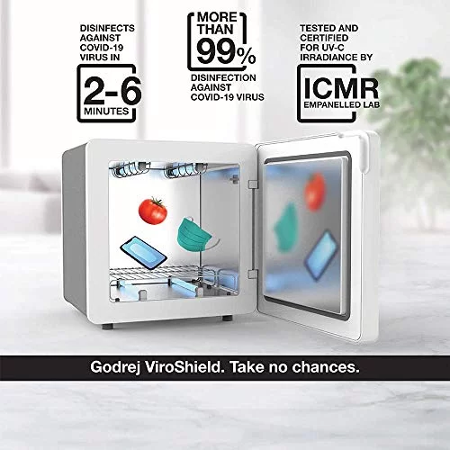 Godrej ViroShield 4.0-30L UV-C Disinfecting Device | Kills 99%+ Viruses in 2-6 mins | Certified by ICMR Empanelled Lab for UV-C Irradiance | 100% UV Leak proof | SD VIROSHIELD 30UV 4BRMO WT M - Image 2