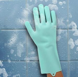 Max Home Magic Silicone Dish Washing Gloves Green - Image 3