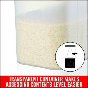 SignoraWare Rice Dispenser Plastic Container (For Touch Free Rice and Pulses), 10Kg, Set of 1, Red - Image 8